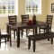 Dining Room Table with Bench and Chairs Dark Wood