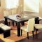Dining Room Table with Bench and Chairs for Small Spaces