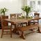 Dining Room Table with Bench and Chairs with Leaf