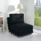 Comfy Chairs for Bedroom Furniture Cool Black Fabric Single Armless