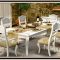 French Country Dining Set Ivory Wood