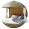 White Wicker Bedroom Furniture Daybed Ideas in Circle Shapes