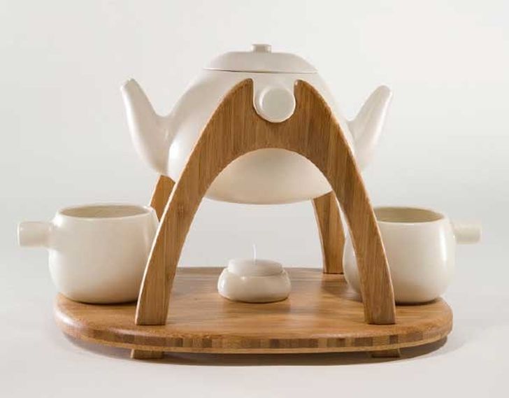 Beautiful Wooden Tea Set - Tea for Two
