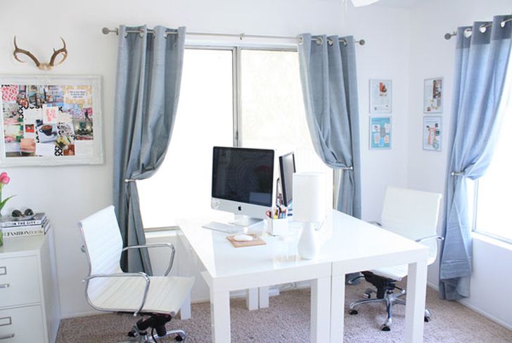 Clean Home Office with White Color Theme