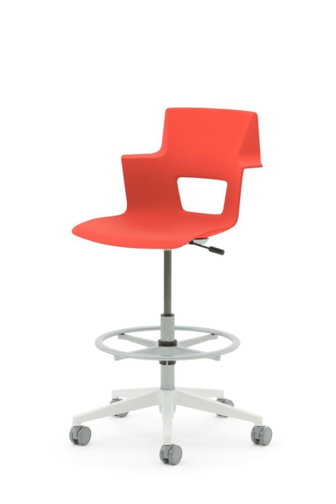 Red Shortcut Stool and Chair by Turnstone
