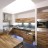 Kitchen Partes by Mateja Cukala Oak Veneer Kitchen Set with Daring Glass Addition and Stainless Sink