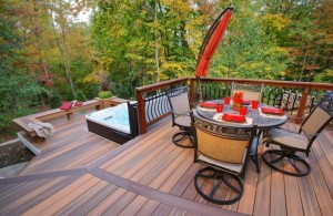 smart patio ideas comfortable-patio-furniture-arrangement-with-laminated-wooden-floor-and-iron-seating-sets