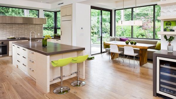 Breakfast Nook furniture modern-kitchen-design-with-breakfast-nook-and-wooden-flooring