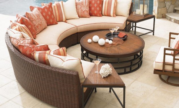 Mallin Outdoor Furniture Hardware with Wicker Sofa Sets and Round Iron Coffee Table also Side Table