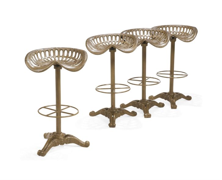 Classic Cast Iron Barstools with Tractor Seating