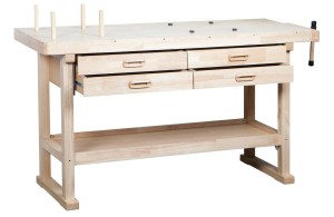 DIY Hardwood Workbench with Drawers