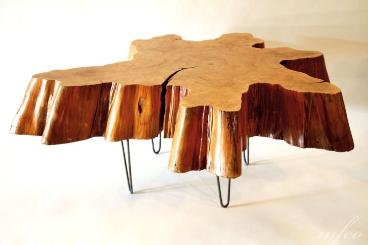 Elegant Tree Stump Coffee Table Base