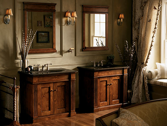 Elegant and Classic Style Double Kohler Bathroom Vanity Long Island