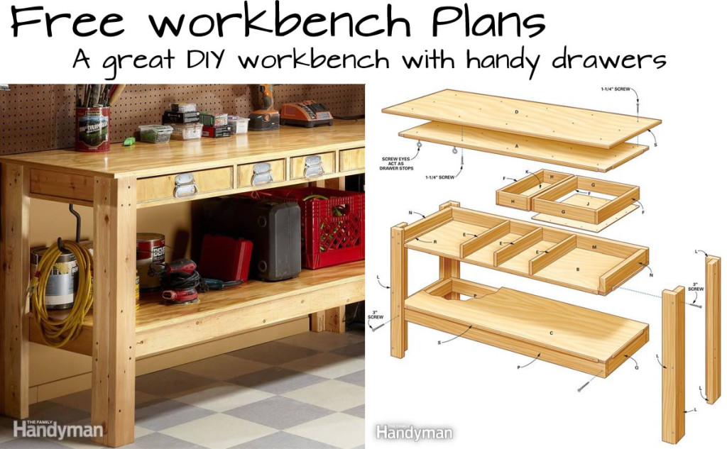 How to Make a Craftsman Workbench with Drawers- Plans