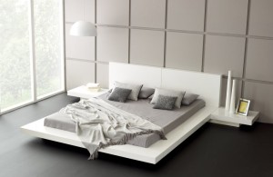 contemporary bedroom design with white platform bed and integrated bedside table outstanding side tables for bedroom design