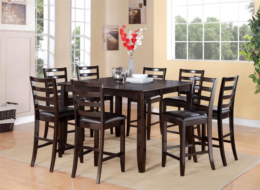 counter height dining room tables and chairs in dark color mesmerizing tall dining room tables as focal points