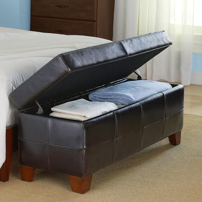 modest rectangle black leather storage bench dashing storage bench for bedroom that giving compact outlook and new nuance