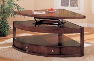 custom large wedge shaped end table with black metal retractable cantilever decorating living room with triangle end table that exciting for all