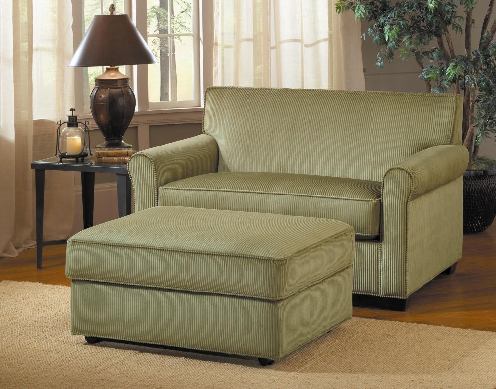 green loveseat with stripped pattern and rectangle ottoman coffee table afore owning small living room décor with versatile sense from the appealing twin sleeper sofa chair
