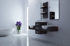 modus floating bathroom vanity with double sinks and storage wall mounted bathroom sink for better bathroom design