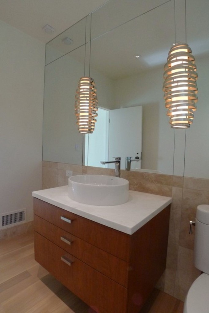 Unique Chrome Bathroom Light Fixtures in Spiral Shaped