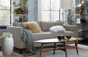 Down Filled Sofa with Chaise and Oval Wooden Table How to Play Fashionably with Down Filled Sofa Design living Room