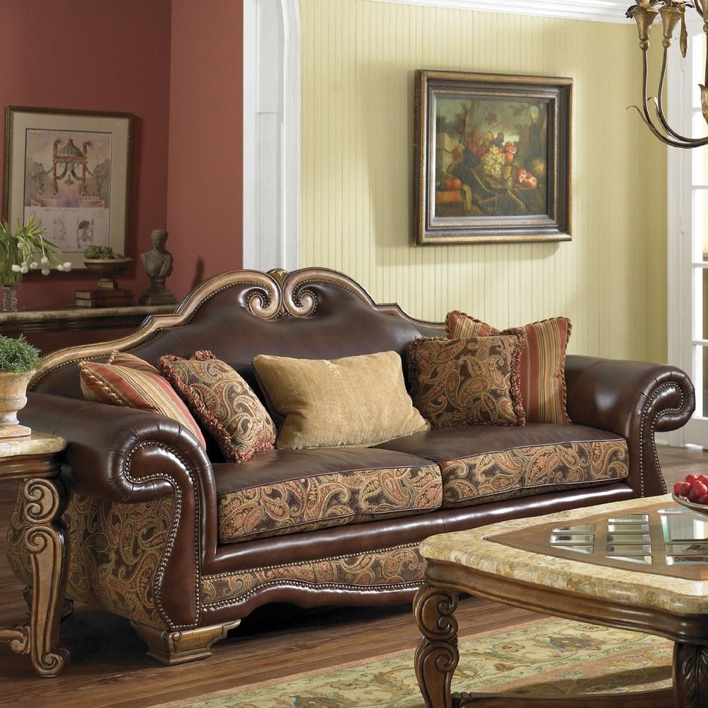vintage design in the classic living room with sofa stands and the glossed light brown wooden bases changing the sense of the living room with camel back sofa