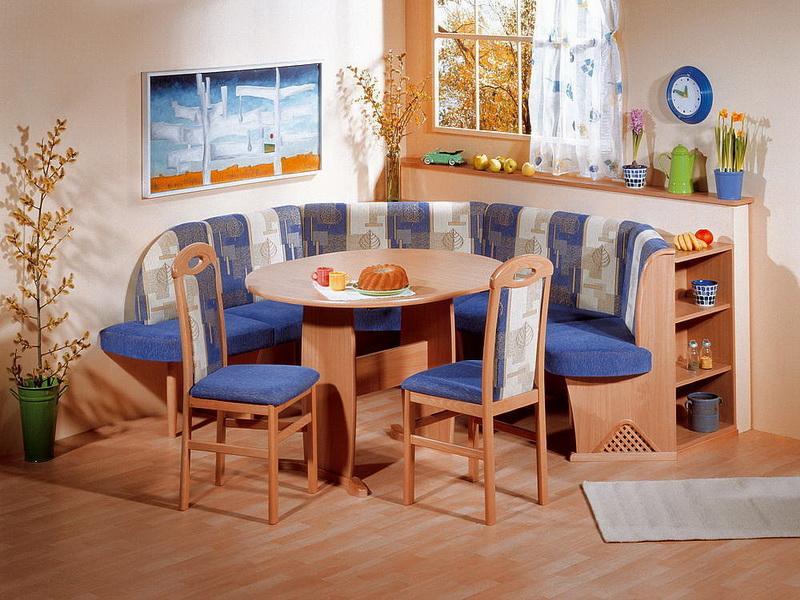 luxurious breakfast furniture set idea in navy blue tone combined to dark furnished wooden table and legs breakfast nook furniture with natural tone that you should know kitchen