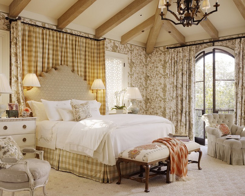 gorgeous nouveau bedroom with seasoning wallpaper and white bedding set beautiful french country bedroom furniture for impressive old interior style