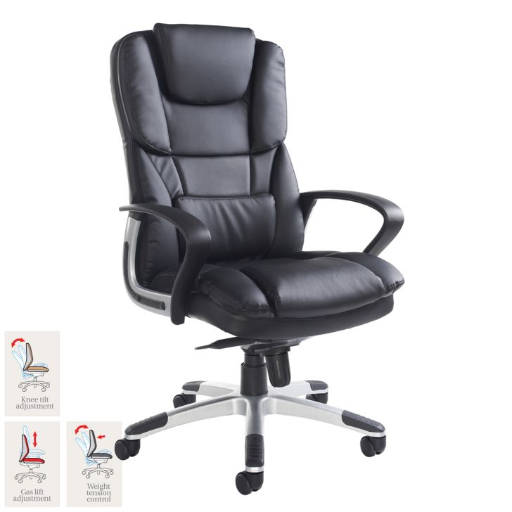 palermo leather faced executive chair in black costco costco office chair reviews