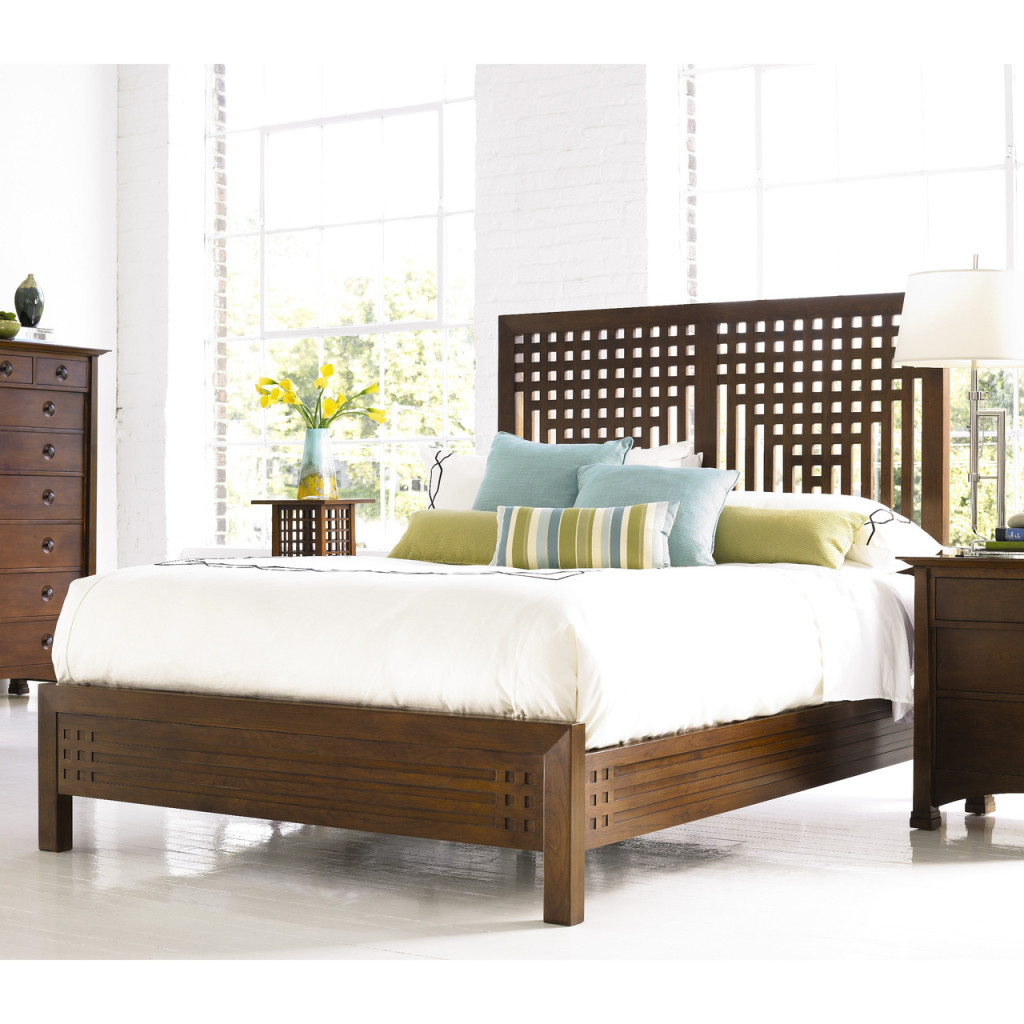 Willow Bed Designed by Stickley’s Edinburg Collection with Lattice-Style Headboard