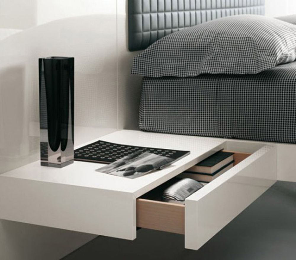 contemporary white hardwood polished floating nightstand with single drawer how to choose a wall mounted bedside table