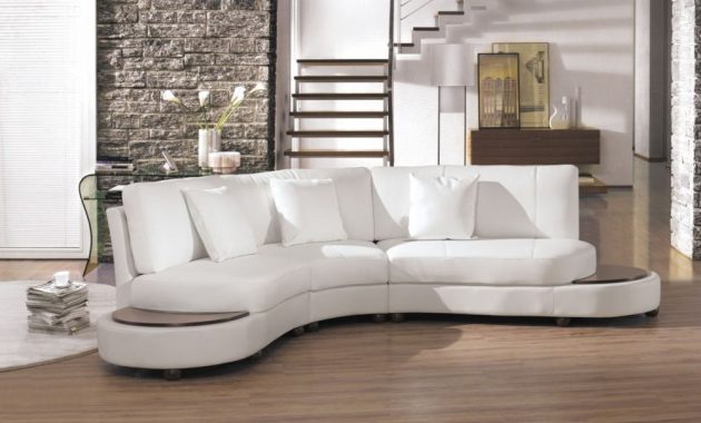 Futuristic Small White Sectional Sofa for Living Room