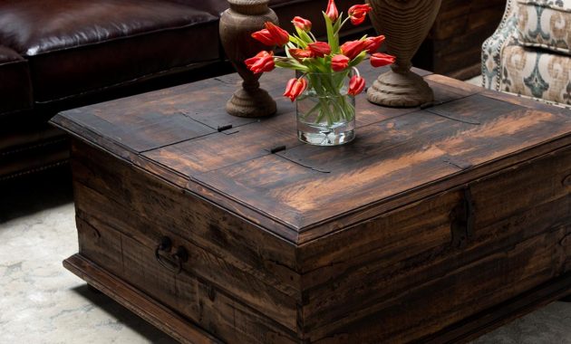 Rustic Coffee Table Double Trunk