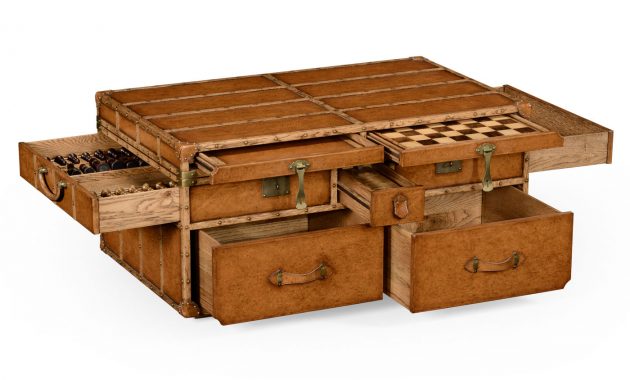 Storage Trunk Coffee Table Drawers
