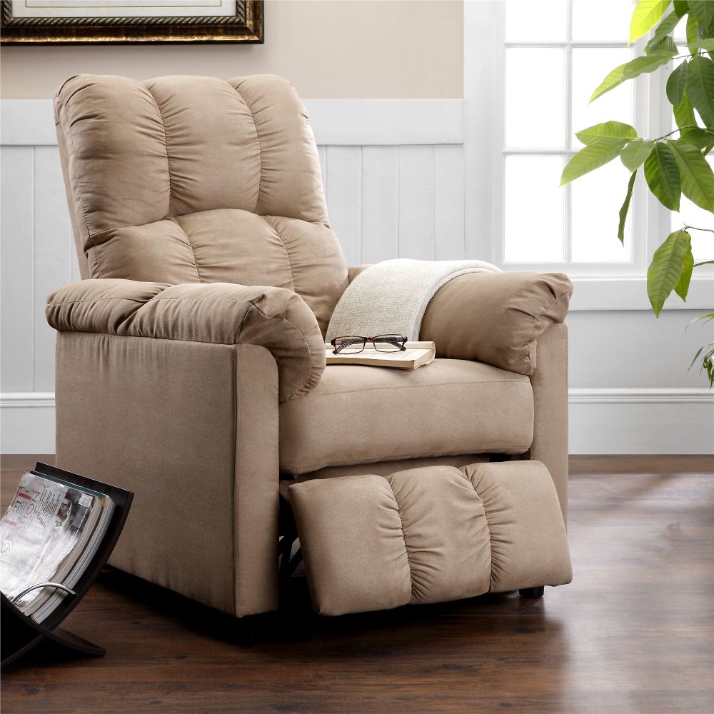 dorel-living-slim-microfiber-recliner-beige-comfortable-walmart-recliner-chairs