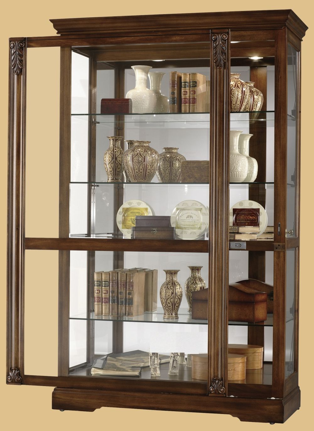 wooden-brown-mounted-big-cabinet-wall-mounted-curio-cabinet-and-what-to-consider-when-purchasing