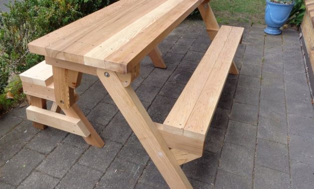2x4s Wooden Folding Picnic Table
