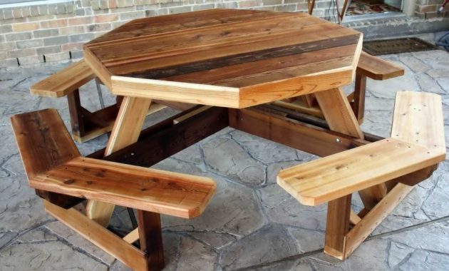 Incridible Octagon Folding Bench Picnic Table Plans Free