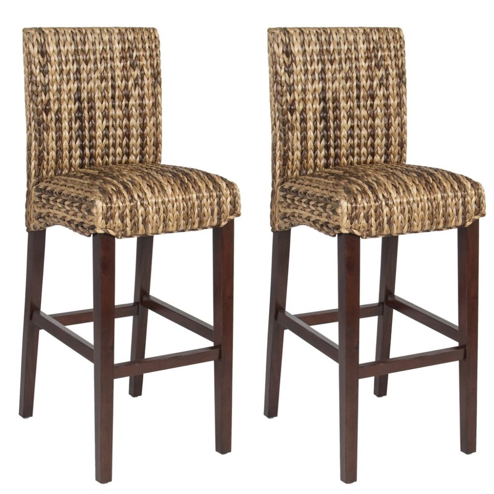 hand-woven-seagrass-bar-stools-mahogany-wood-frame-bar-height-seagrass-bar-stools-finding-the-stylish-and-unique-styles-kitchen
