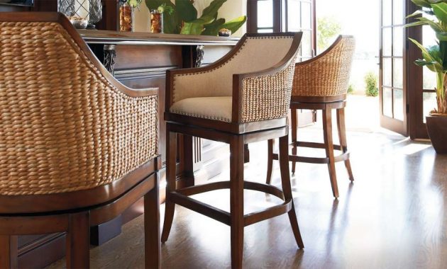 Seagrass Bar Stools with Back and Arms