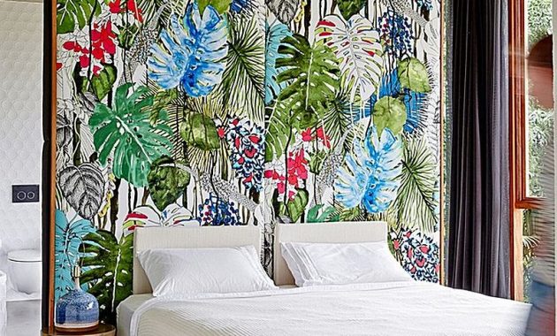 Accent Wall for Bedroom in Tropical Style