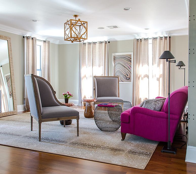 bright fuchsia sofa for gray living room vibrant mode: 25 colorful sofas to refresh your living room
