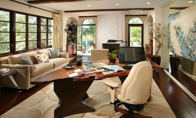 Live Desk Home Office and Light Interior Design for Modern Style