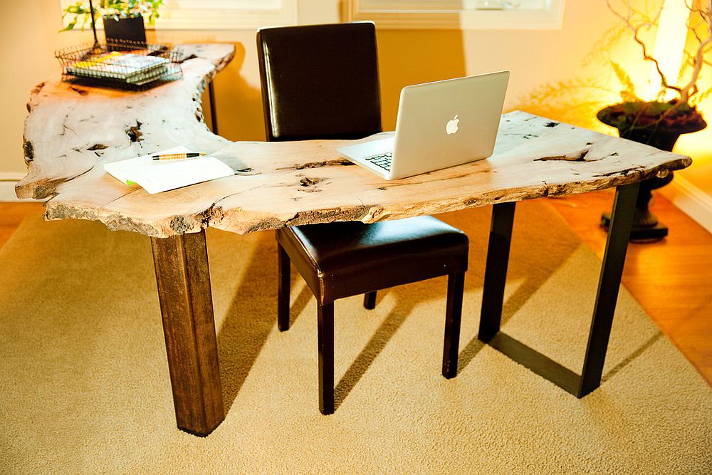 natural edge work tables for home office natural enchantment - celebrating the charm of live-edge decoration with 25 home offices