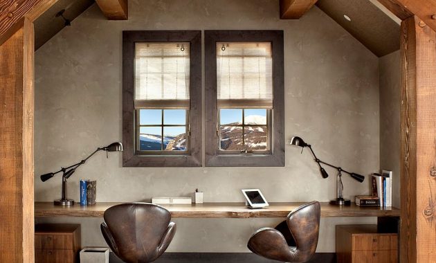 Sleek Edge Desk for Rustic Home Office