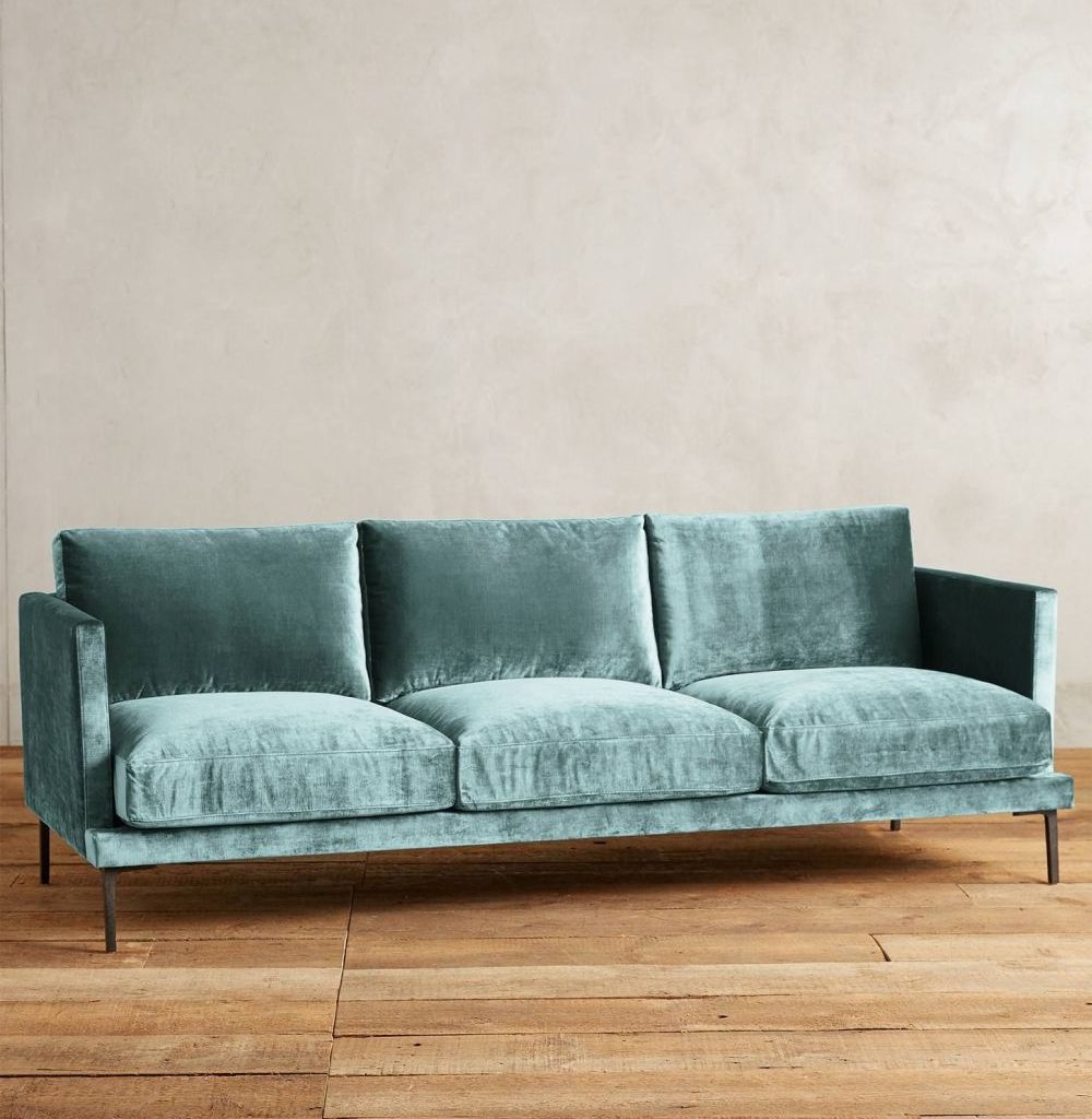 Sleek Modern Velvet Sofa Design