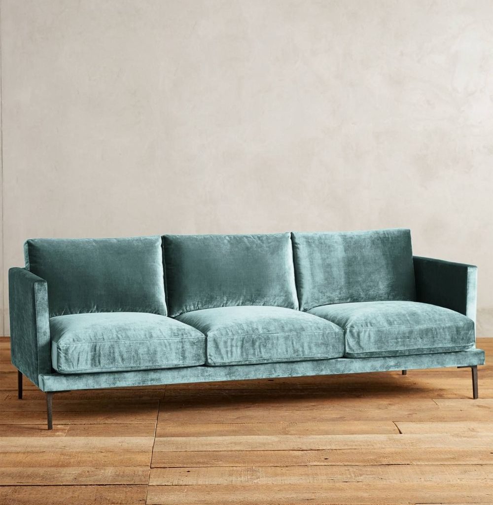 Sleek Modern Velvet Sofa Design Homes Furniture Ideas