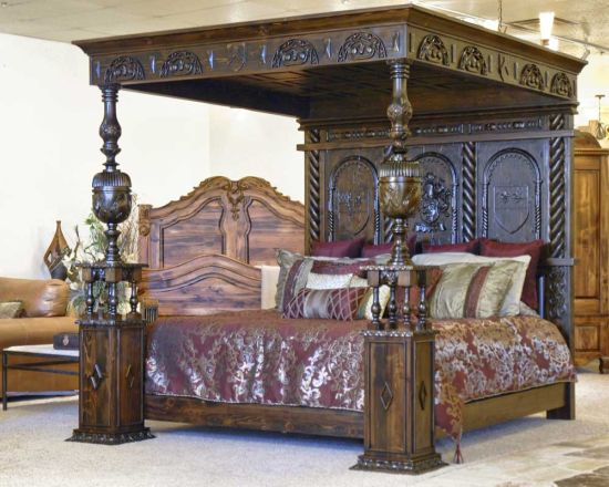 medieval canopy bed and beautiful carvings 35 wonderful medieval furniture inspirations for your lovely bedroom